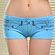 Calcinha Cueca Boxer - Estampa de short Jeans (Imagem 1 de 2)
