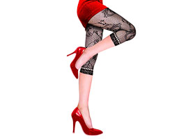Meia Calça Sensual (Legging) - Arrastão - Black