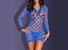 Vestido Babi com Manga - Azul