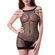 Vestido / Camisola Transparente - Arrastão - Preto (Imagem 1 de 2)