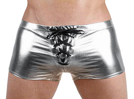 Cueca Vinil de Amarrar - Gogoboy - Prata
