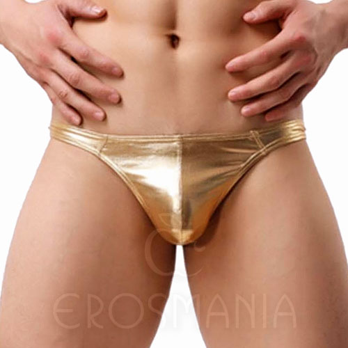 Tapa Sexo - Vinil Metalizado - Masculino - Dourado