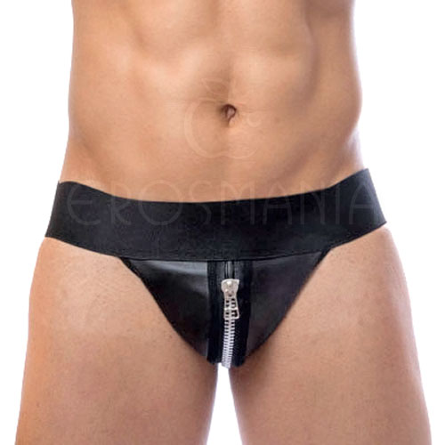 Jockstrap Cirrê Preto com Zíper