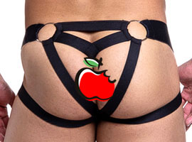 Jockstrap Fio 4 Tiras Preto - Tapa Sexo Jockstrap Fio 4 Tiras Preto - Tapa Sexo