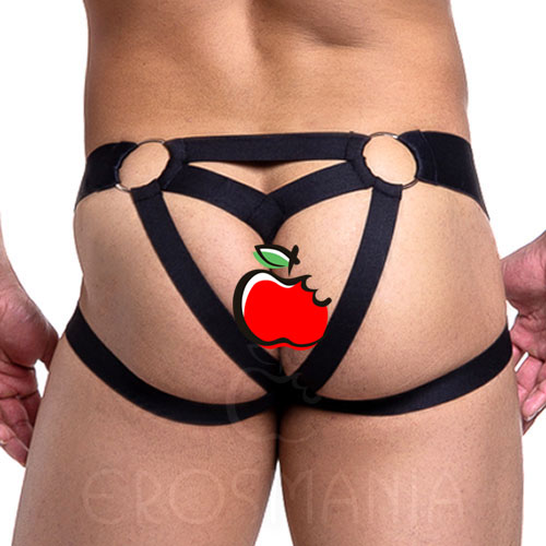 Jockstrap Fio 4 Tiras Preto - Tapa Sexo