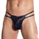 Cueca Jockstrap - Cirré com Elastano - Preta (Imagem 1 de 2)