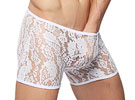 Cueca Boxer Renda - Gatinho Safado - Branca