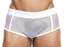Cueca Slip em Arrastão Branco
