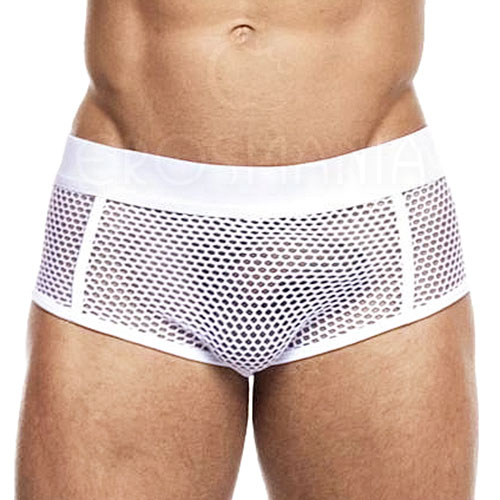 Cueca Slip em Arrastão Branco