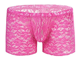 Cueca Boxer Renda - Gatinho Safado - Pink