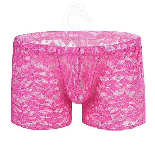 Cueca Boxer Renda - Gatinho Safado - Pink