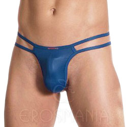 Cueca Jockstrap - Cirré com Elastano - Azul