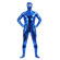 Macacão Zentai Metalic Blue - Spandex (Imagem 1 de 2)