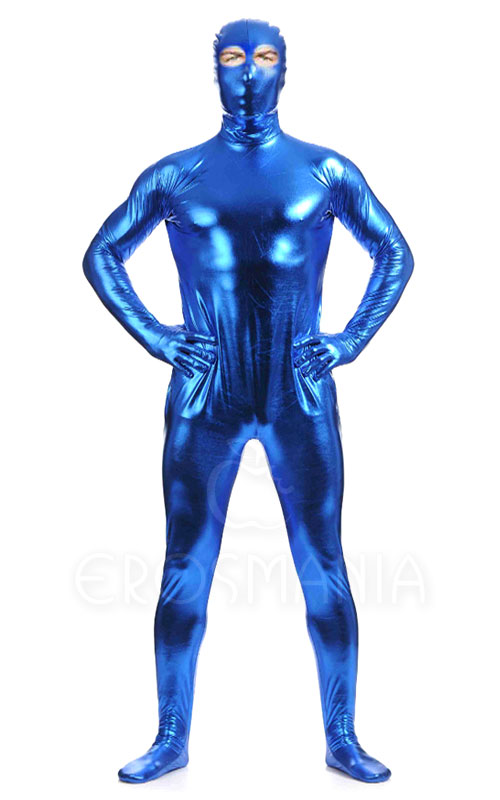 Macacão Zentai Metalic Blue - Spandex