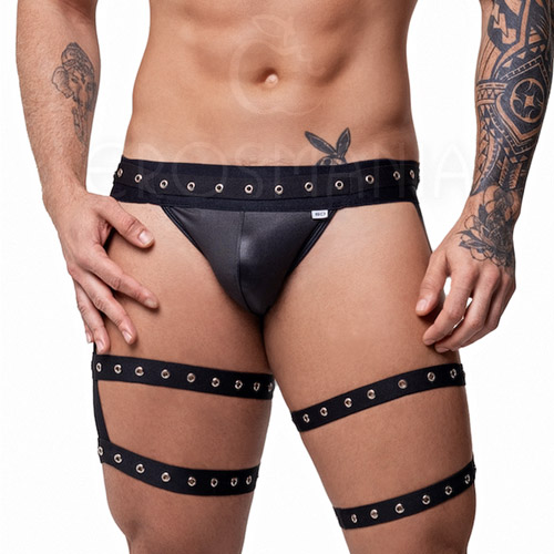 Cueca Jock Cinta Liga - Cirrê Black e Ilhoses