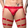 Cueca Jock Cinta Liga e Argolas - Cirrê Red (Imagem 1 de 3)