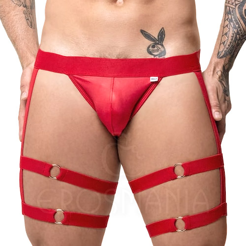 Cueca Jock Cinta Liga e Argolas - Cirrê Red
