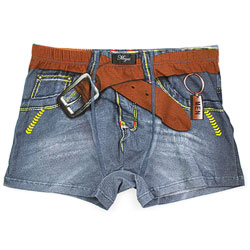 Cueca Boxer Jeans - Cowboy