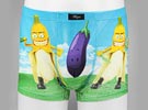 Cueca Boxer - Bananas e Beringela