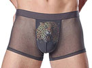 Cueca Boxer - Leopardo - Cinza