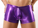 Cueca Boxer de Vinil - Com Bojo - Violeta Metálico