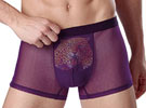 Cueca Boxer - Leopardo - Roxa