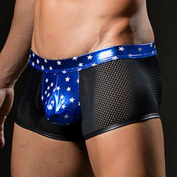 Cueca Sunga - Estrelas - Metalizada - Azul