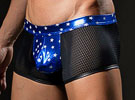 Cueca Sunga - Estrelas - Metalizada - Azul