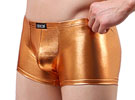 Cueca Sunga de Vinil - Com Bojo - Cobre Metalizado