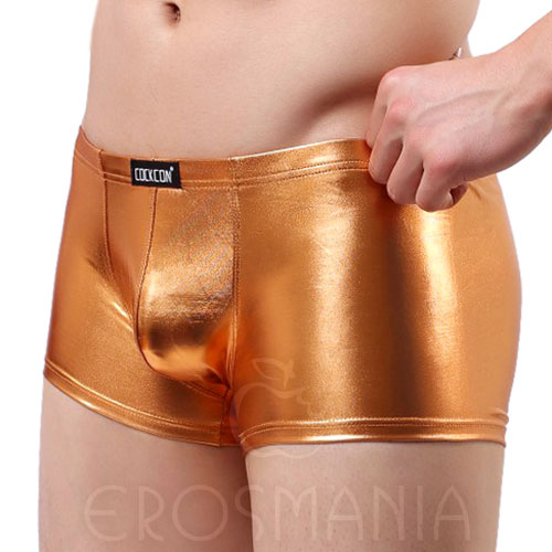 Cueca Sunga de Vinil - Com Bojo - Cobre Metalizado