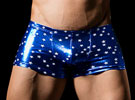 Cueca Sunga - Estrelas - Vinil Metalizada - Azul