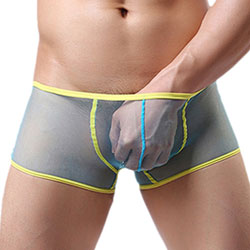Cueca Sunga Erótica David Azul Claro - Transp.