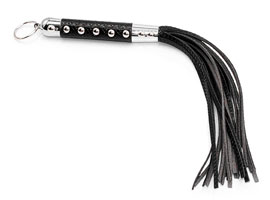 Deluxe Leather Whip Black - Chicote Fetiche BDSM