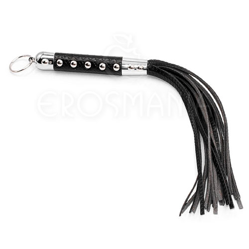 Deluxe Leather Whip Black - Chicote Fetiche BDSM