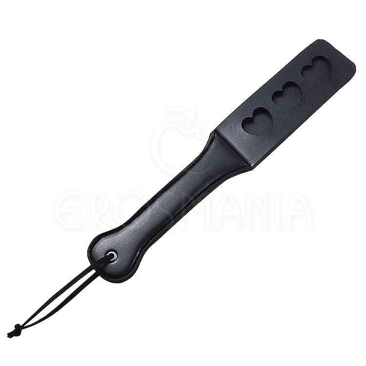Spanking Paddle Heart Black - Chibata dupla