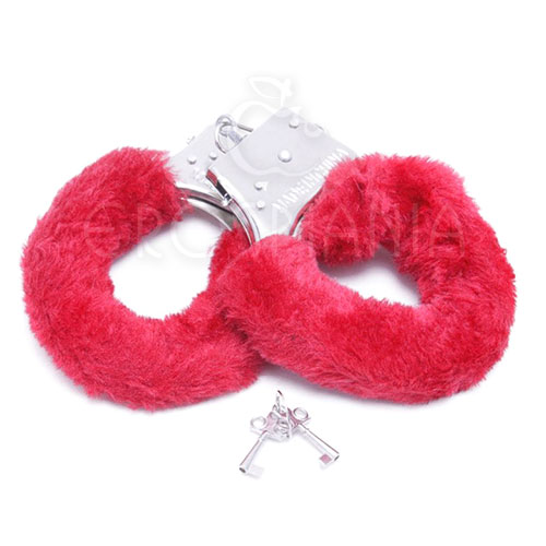 Handcuffs Color Plush - Algemas de metal c/pelúcia