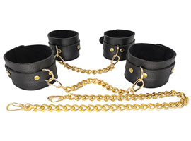 Kit Restritor Gold com Algemas e Tornozeleiras