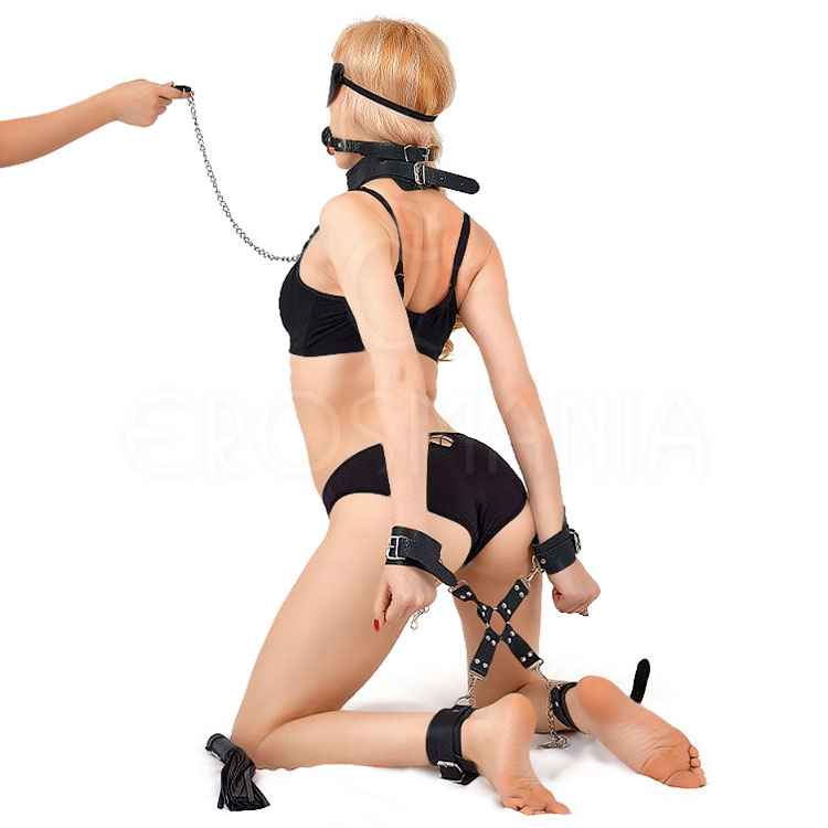 Bondage Kit Black 8 pcs - Kit Sado de Dominação