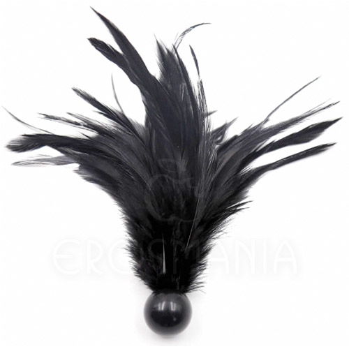 Plumeiro com Bolinha - Preto - 16 cm
