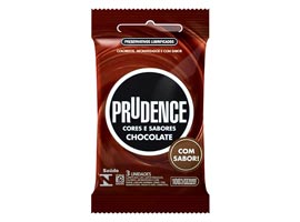Preservativo Prudence Chocolate - com 3 unid