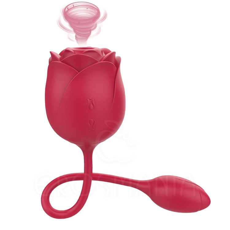 Flowers - Vibrador Duplo com Sugador Rosa