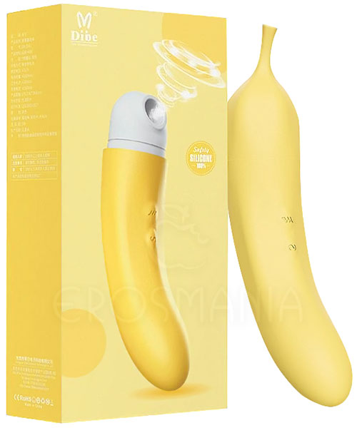 Sugador de Clitóris e Vibrador - Banana - 7 Modos