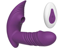 Marilyn - Vibrador Vai e Vem e Sugador - Silicone