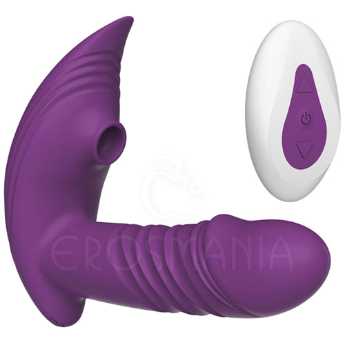 Marilyn - Vibrador Vai e Vem e Sugador - Silicone