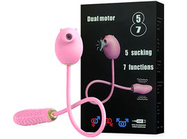 Dual Motor Pink - Vibrador e Sugador Dual Motor Pink - Vibrador e Sugador