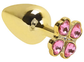 Plug Anal M com Base Trevo - Dourado