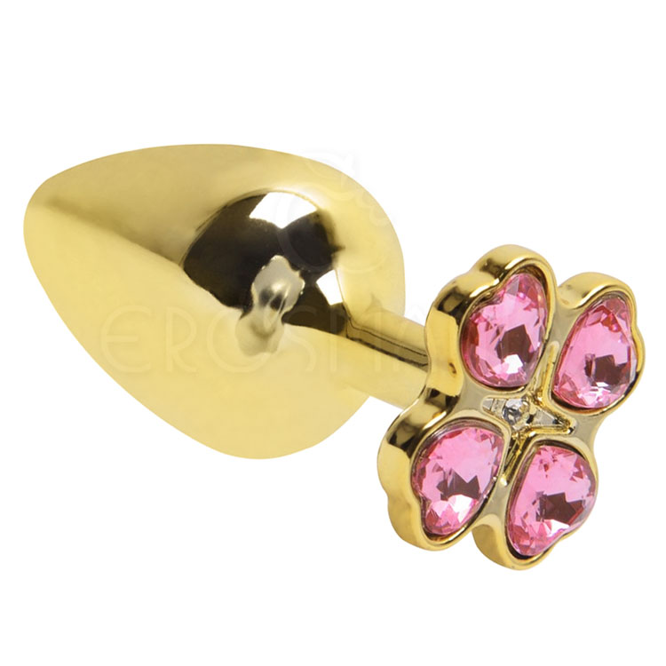 Plug Anal M com Base Trevo - Dourado