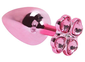 Plug Anal M com Base Trevo - Rosa