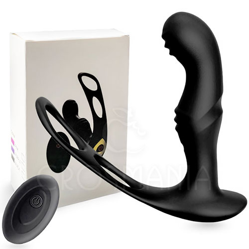 Massageador de próstata com anéis - Recarregável