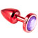 Plug Anal M Abs Less Vermelho Com Joia (Imagem 1 de 2)